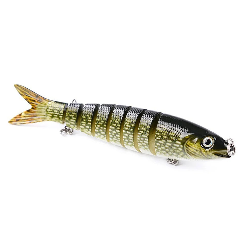 8 Segment Swimbait Fishing Lure 3pcs Set 135mm 19g Multi Jointed Slow Sinking Bionic 3D Eyes Fishing Bait Tool Fishing Tackles