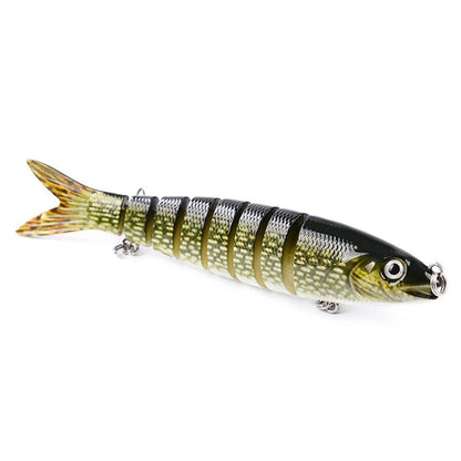 8 Segment Swimbait Fishing Lure 3pcs Set 135mm 19g Multi Jointed Slow Sinking Bionic 3D Eyes Fishing Bait Tool Fishing Tackles
