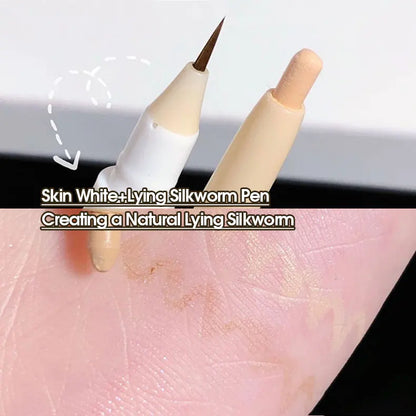 Double head lying Silkworm Pen matte Pearlescent Fine Flash Brightening Shadow Pen Outline pen under eyelid to pen