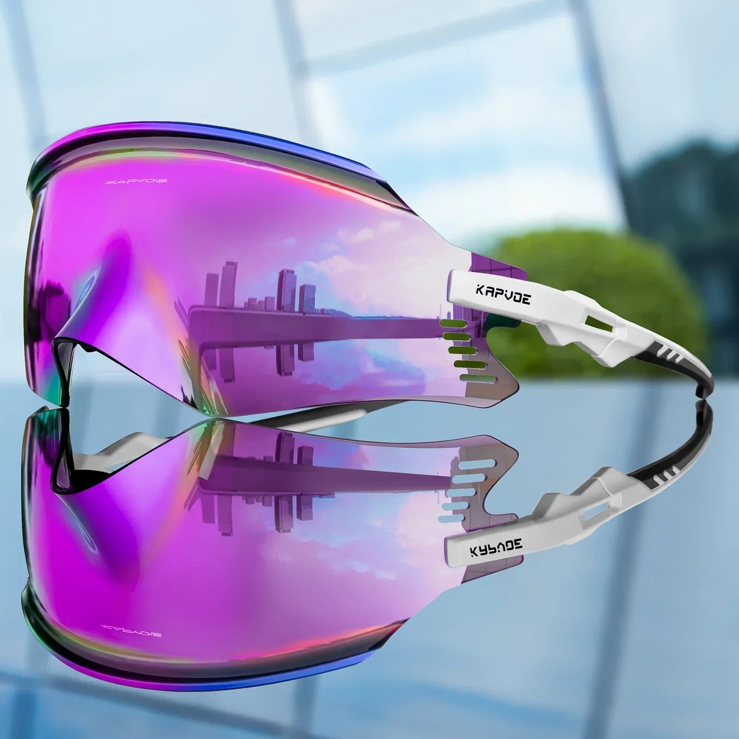 2025 Kapvoe Sport Sunglasses Road Bike Mountain Bicycle Cycl Glasses Riding Goggle Sports Eyewear for Man Women Cycling Glasses