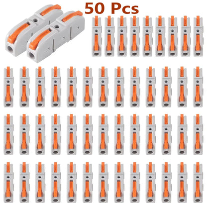 20/34/50PCS Lever Wire Connectors, 1 to 1 Inline Assemblable Wire Connector, Electrical Connectors Wire Terminals