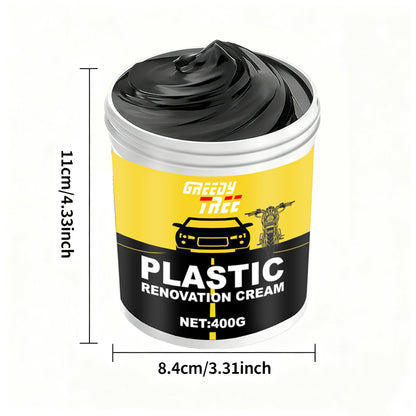 400g Heavy-Duty Car Plastic Renovator Wax - Fast-Acting Scratch Repair, Restores & Protects Car Bumpers, Interiors, Dashboard
