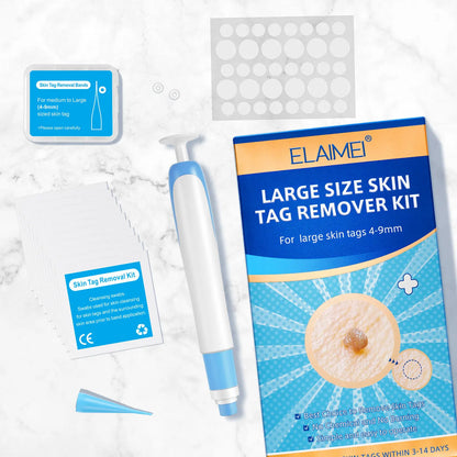 Skin Tag Removal Mole Wart Removal Facial Mole Wart Microstrip Tag Removal Kit Automatic Mole Remover Tool with Cleansing Swabs