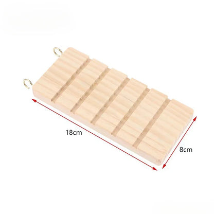 Hamster Wooden Play Platform Ladder Small Animal Climbing Stair Jumping Shelf Cage Toy for Dwarf Hamster Mice