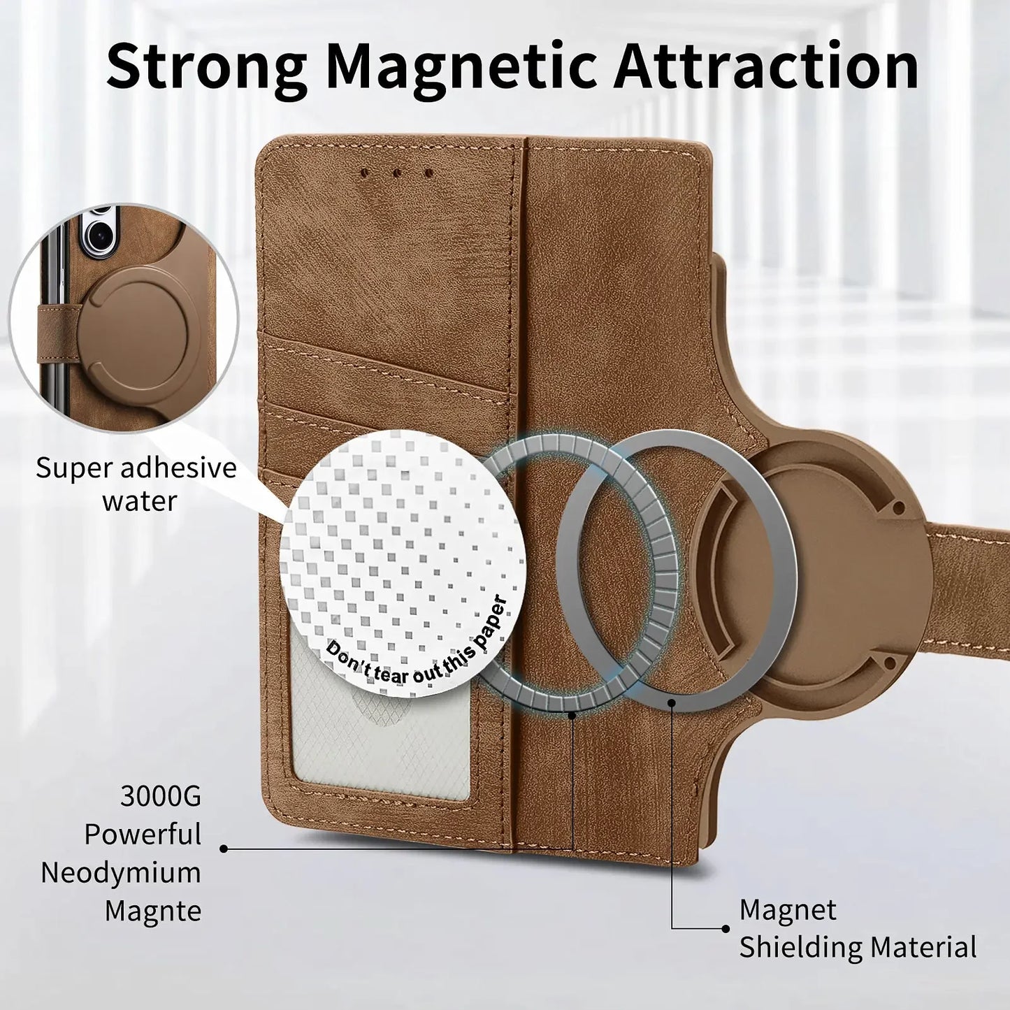 2 in 1 Magnetic Zipper Cards Solt Wallet Leather Case For Samsung Galaxy Z Fold 8 ultra 7 6 5  Wireless Charging Bag Purse Cover