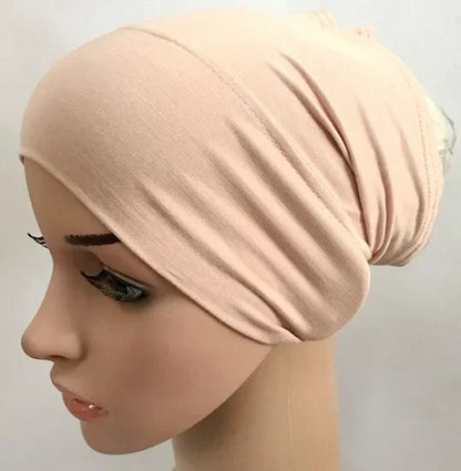 2020 soft modal inner Hijab Caps Muslim stretch Turban cap Islamic Underscarf Bonnet hat female headband tube cap turbante mujer