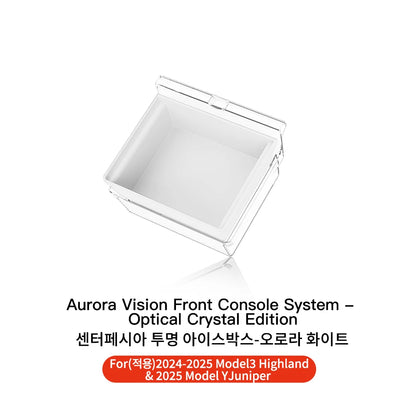 YZ For Tesla Model 3 Highland 2024 Model Y Juniper 2025 Storage Box Center Armrest Hidden Box Cup Holder Organizer Accessories