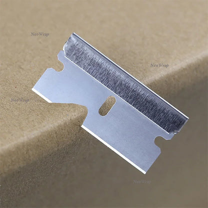 100Pcs Razor Scraper Blades Car Sticker Remover Window Glass Paint Scraper Cleaning Tool Steel Non Scratch Replacement Blades