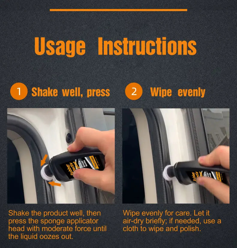 Rubber Seal Protectant | Rejuvenates Color & Flexibility, Prevents Sticking in Winter, Prolongs Rubber Seals on Doors & Windows