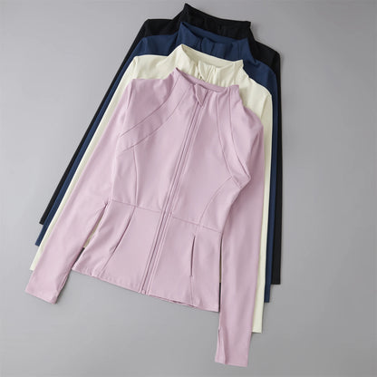 Yoga Clothes Windbreaker Sportswear Woman Running Long Sleeve Sweatshirt Sports Jackets Top Women Workout Tops Activewear