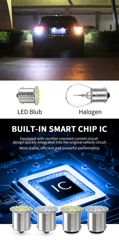 10pcs 24V LED 1156 BA15S 1157 BAY15D Car LED Lights 22*3014SMD For Truck Bus RV Bulbs DRL Daytime Running Tail Signal Lamp White