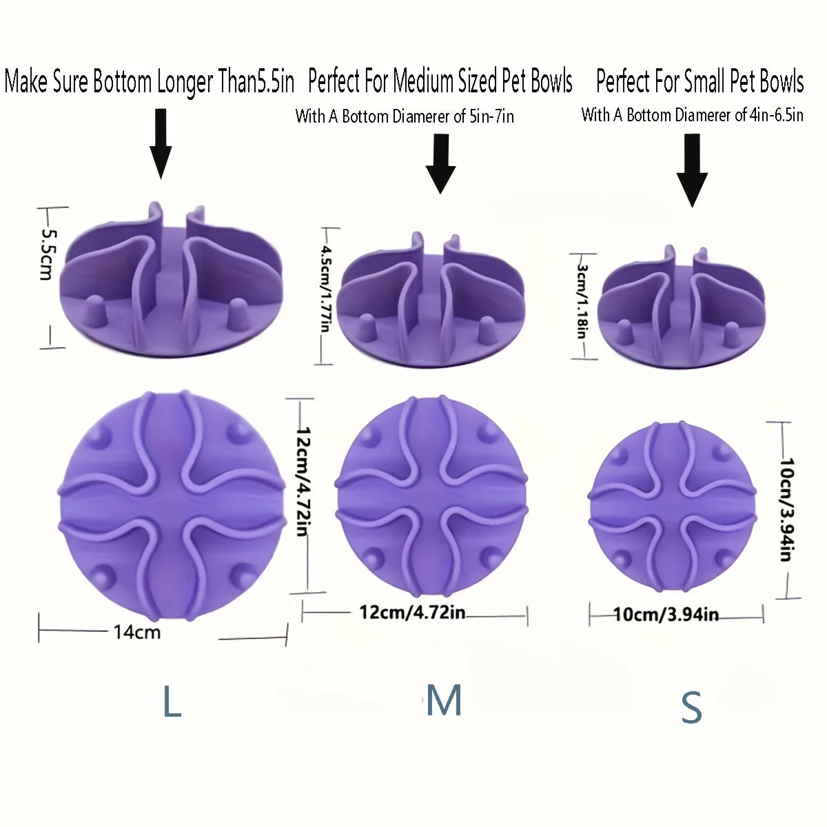 1Pc Soft Silicone Slow Feeder Puzzle Dog Bowl Insert-Stimulates Mind & Promotes Healthy Digestion Suitable for all sizes