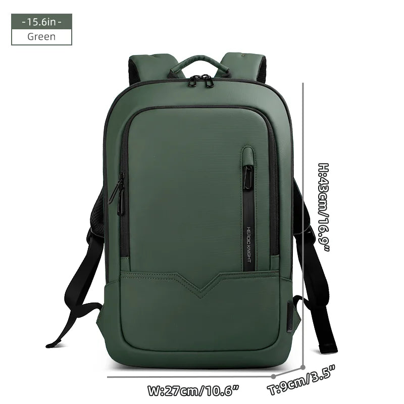 Heroic Knight Men's Daily Laptop Backpack Lightweight Minimalist Commute Office Daypack Women Waterproof Business Trip Schoolbag