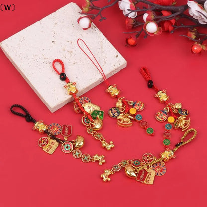 〔W〕2026 Year Of The Horse Wall Hanging Ornament Chinese New Year Lucky Decoration Accessories Housewarming Small Pendant Gifts
