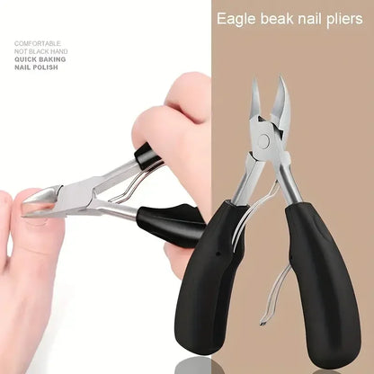 Nail Clippers Professional Hawkbill with Nail Pick Trimmer for Ingrown Toenails Paronychia Cutter for Unisex Home Foot Care Tool