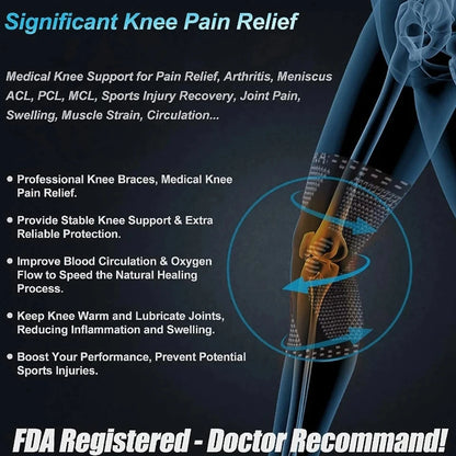 LOOGDEEL Sport Kneepad Patella Gel Knee Support Compression Sleeve Knee Pain Meniscus Tear Injury Recovery With Side Stabilizers