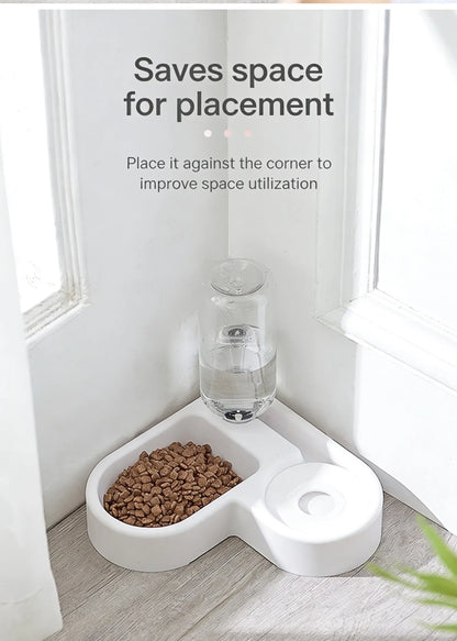 1PC Automatic Drinking Fountain Heart-shaped Pet Bowl Waterproof Spout Cat and Dog Bowl