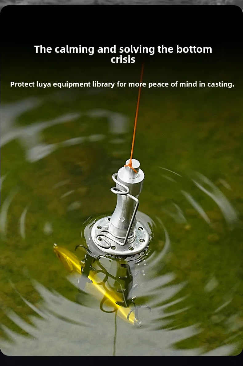 Stainless Steel Lure Retriever  With 30m PE Line,Pull Force 132LB, Bait Gripper Stuck Fish Lures Seeker Bait Saver Fishing Tools