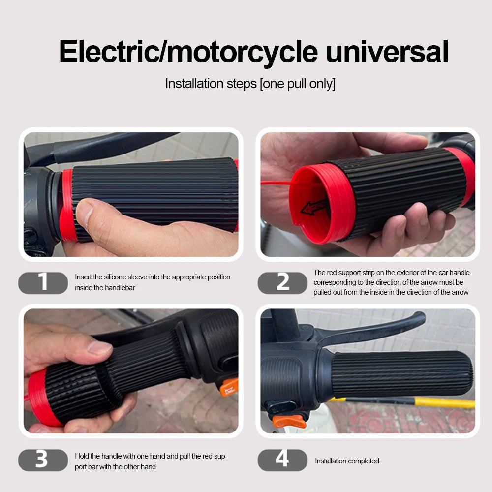 2pcs Universal Motorcycle Handlebar Brake Cover Non-slip Silicone Moto Modification Riding Equipment Protective Handlebar Covers