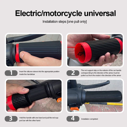 2pcs Universal Motorcycle Handlebar Brake Cover Non-slip Silicone Moto Modification Riding Equipment Protective Handlebar Covers
