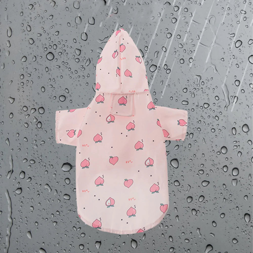 Cartoon Printed Dog Raincoat for Small Dogs Waterproof Pet Clothes Poodle Puppy Pomeranian Raincoats chubasquero para perros