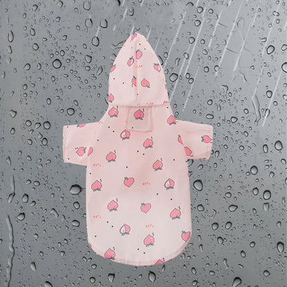 Cartoon Printed Dog Raincoat for Small Dogs Waterproof Pet Clothes Poodle Puppy Pomeranian Raincoats chubasquero para perros