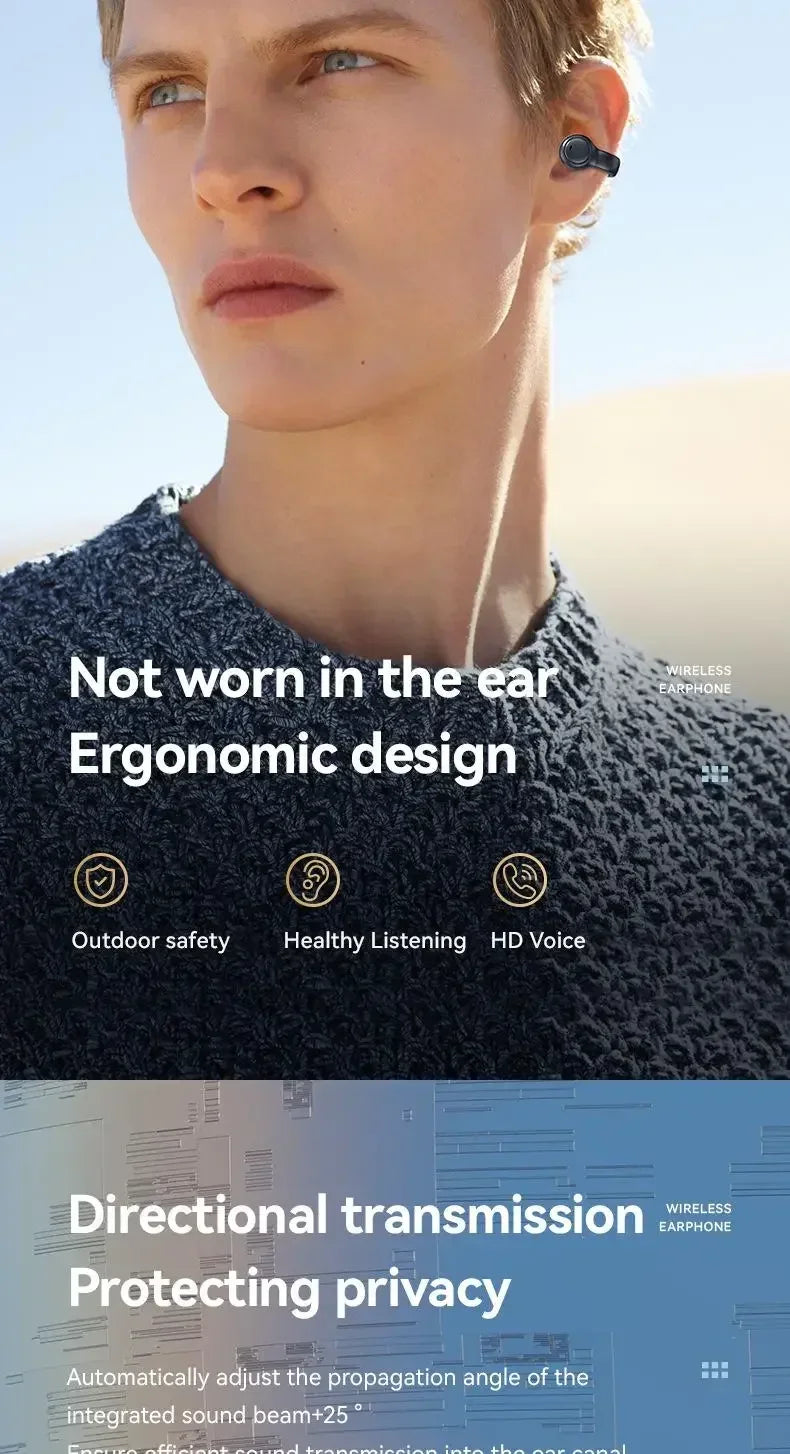 New Model 2026 X51 Wireless Earbuds Bluetooth Headset Charging Earphones Bone Conduction Headphones Sport With Mic free