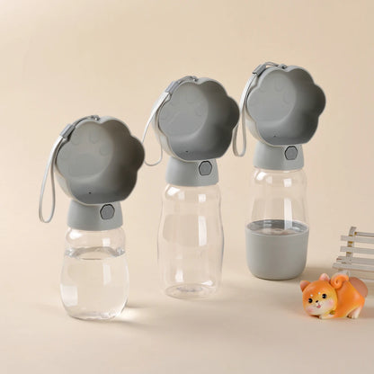 2in1 Pet Portable Water Bottle for Small Medium Dogs Cats Food Feeder Leakproof Dog Drink Bowl Outdoor Pet Puppy Water Dispenser