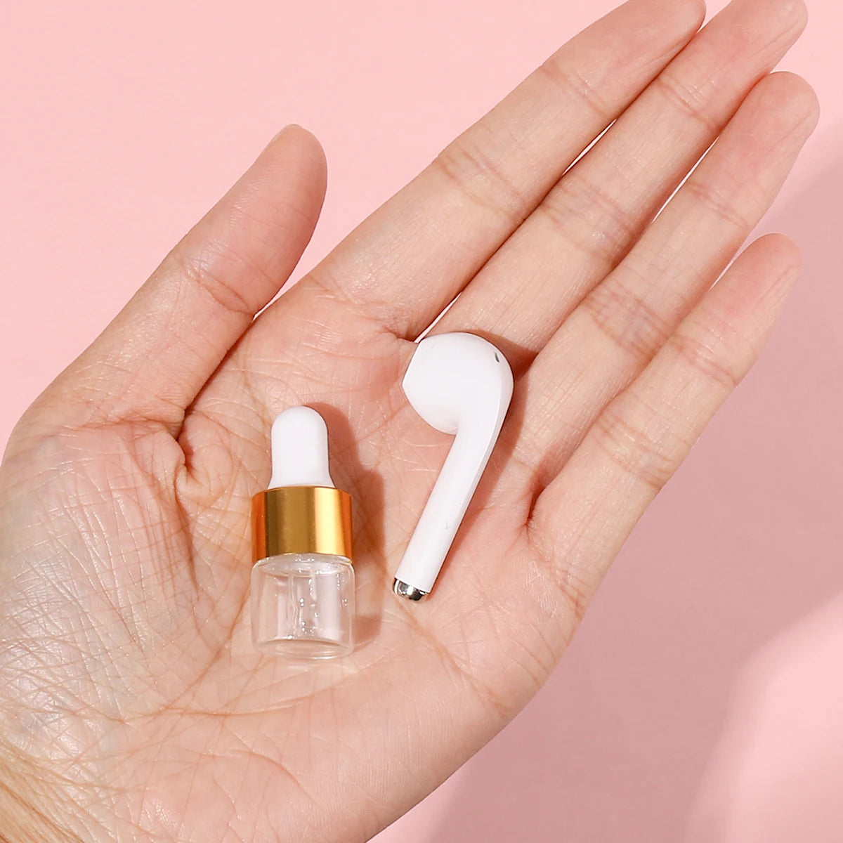 50pcs 1ml Clear Mini Glass Dropper Bottles Small with Glass Eye Dropper for Essential Oils Sample Traveling