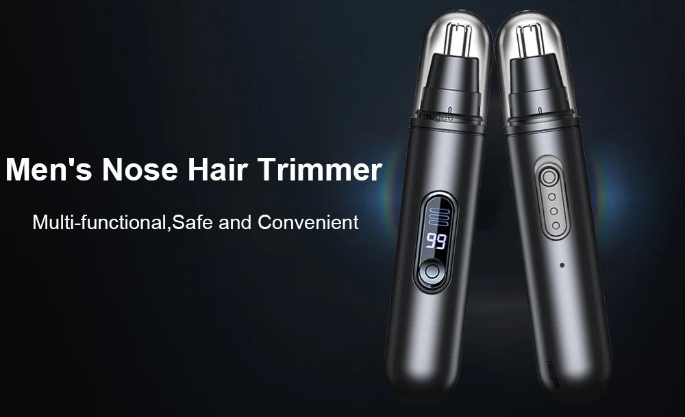 Nose Hair Trimmer Mini Portable Electric Nose Hair Clipper Rechargeable Automatic Shaving Nose Eyebrow Ear Painless Hair Remover