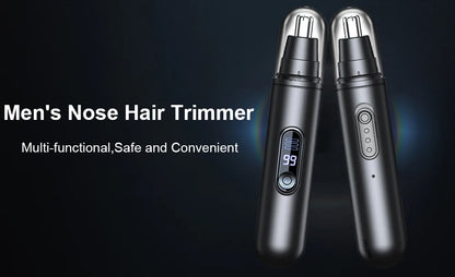 Nose Hair Trimmer Mini Portable Electric Nose Hair Clipper Rechargeable Automatic Shaving Nose Eyebrow Ear Painless Hair Remover
