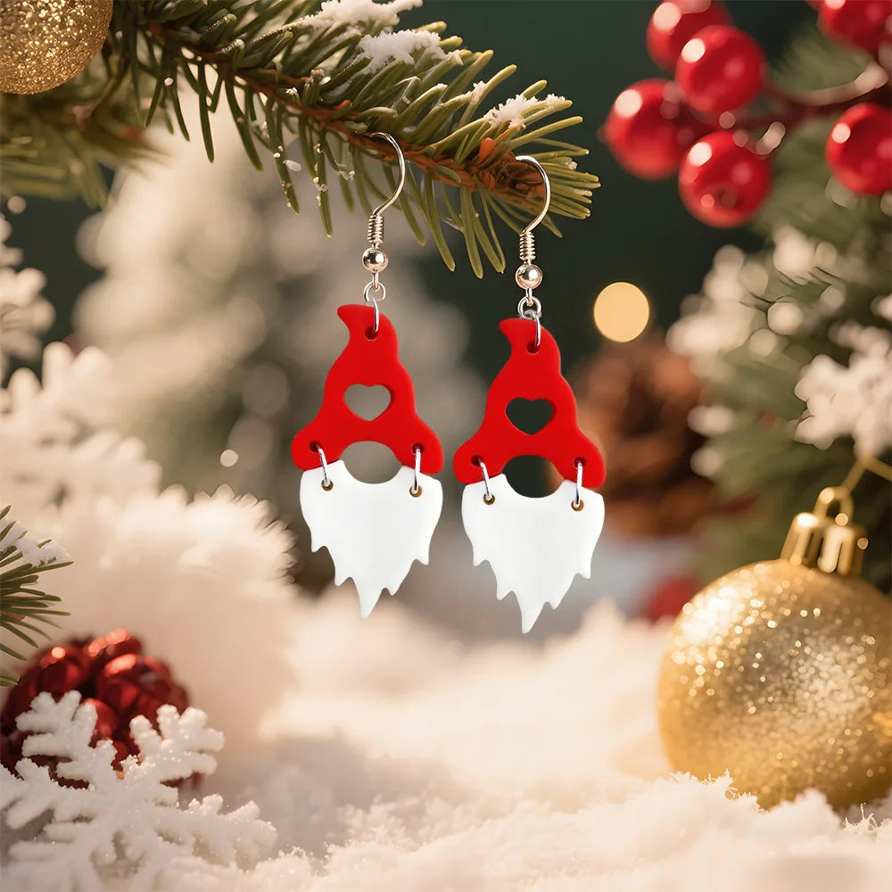 Christmas Silicone Resin Earring Molds with Holes Jewelry Pendant Mold Halloween DIY Ornaments Bracelet Gifts Macking Mould Kit