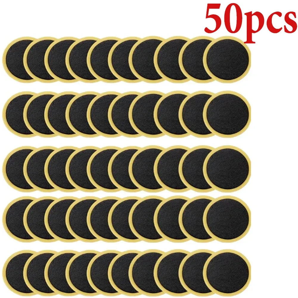 Glueless Bike Tire Patches - Instant Adhesive-Free Repair for Road & Mountain Bikes, Ultra-Thin Emergency Puncture Solution