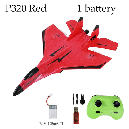 Parkten 2.4G 2CH Glider RC Ariplane P320 Fixed Wing Fighter Aircra Hand Throwing Foam Outdoor Toys For Boys Birthday Gift