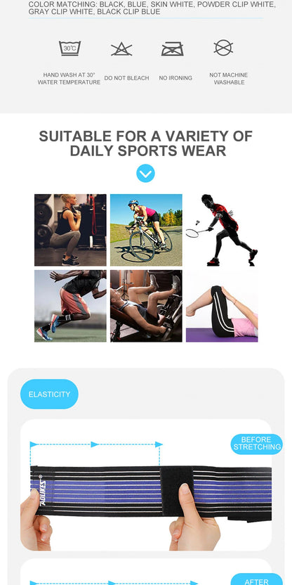 AOLIKES 1PC 40-180cm Compression Bandage Protector Knee Support Brace Sports Elastic Elbow Straps Leg Bands Bandage Workout Wrap