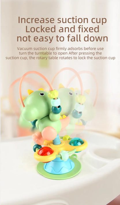 Cartoon Baby soothing ringing toy with fun sound effects nursery rhyme baby dining table suction cup puzzle early education toy