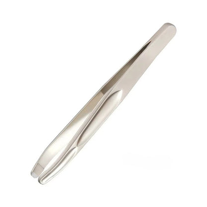 Stainless Steel Eyebrow Clips for Precision Beard and Mustache Trimming Gentle on Light Beige Round Head Tweezers Christmas Gift