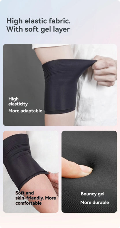 AOLIKES 1PCS Hot and Cold Relief Gel Knee Sleeve,Heat or Ice Therapy for Knee Relief,Contoured Hydrogel Design for Comfort