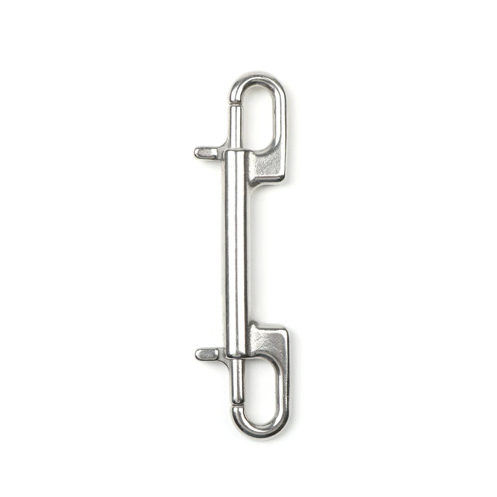 1PC 316 Stainless Steel Swivel Eye Bolt Spring Snap Hook Double Head Hook Marine Diving D Ring Snap Hooks With Swivel