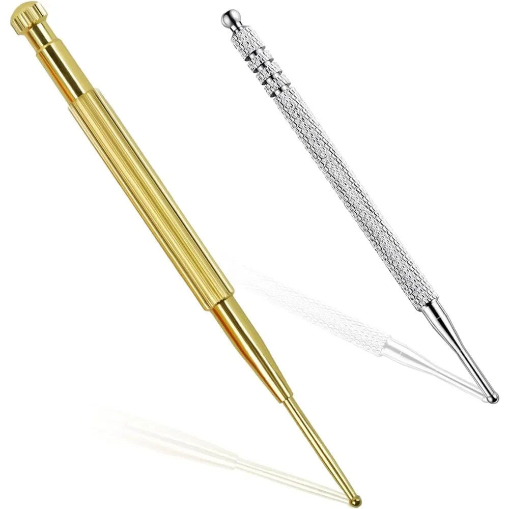 Facial Reflexology Massage Tool Retractable Acupuncture Pen Double Headed Spring Ear Care Tool Point Probe Pen Massager for Face