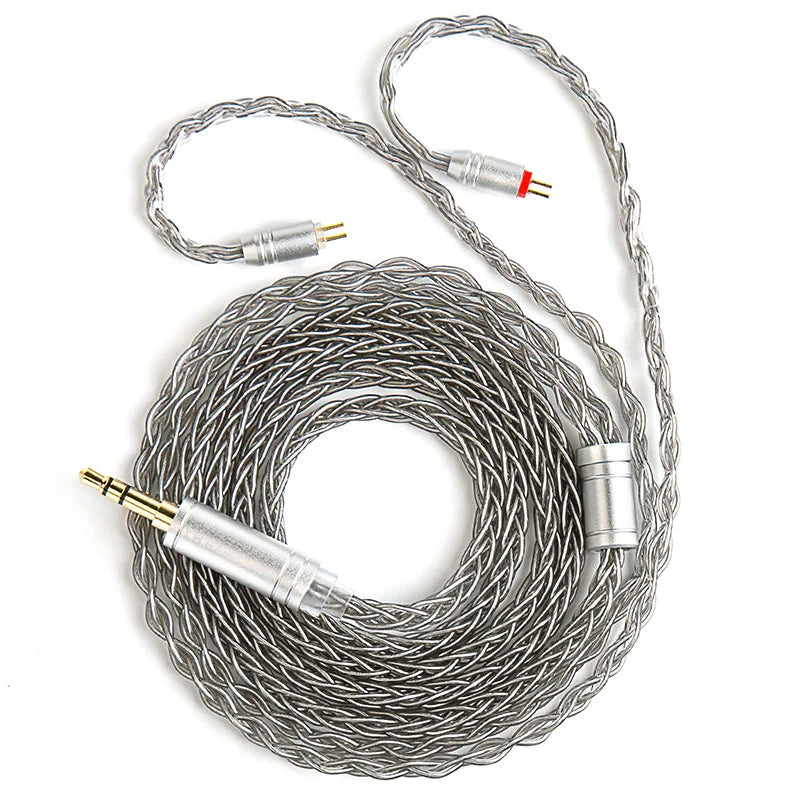KBEAR ST12plus Earphone Cable 2m 8 Core 4N OFC Silver-plated Upgraded Cable 3.5/4.4mm MMCX/0.78mm 2Pin for CCZ KB03 KS1