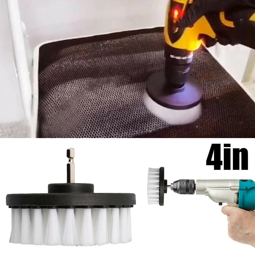 1Pcs 4in Soft Drill Brush Car Soft Brush Drill Kit Attachment For Cleaning Carpet & Leather And Upholstery Car Soft Brush Kits