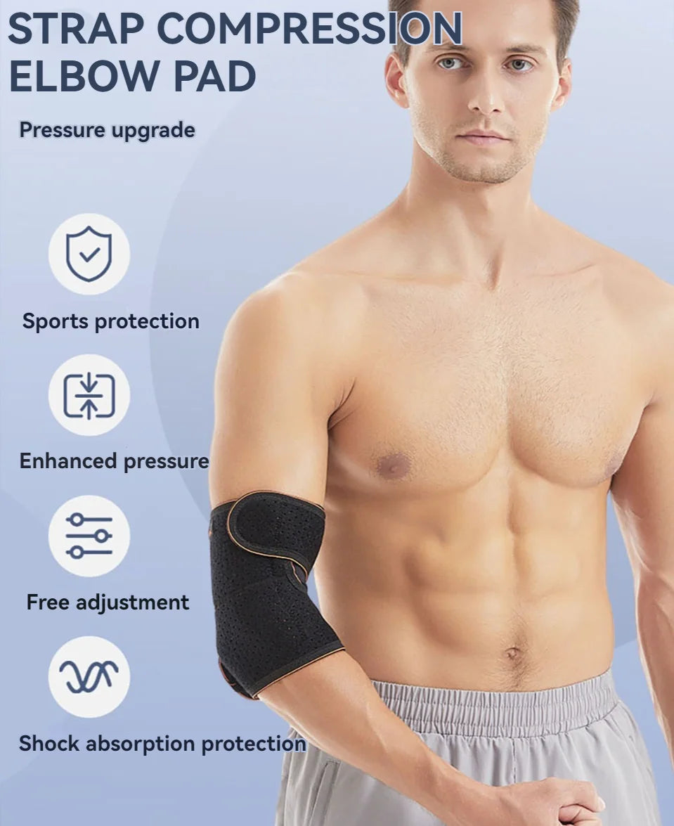 GOBYGO 1Pcs Sports elbow Pads Arm Warmers Strap Protector Elbow Protector Comfortable Breathable Fitness Arm Sleeves Men Women