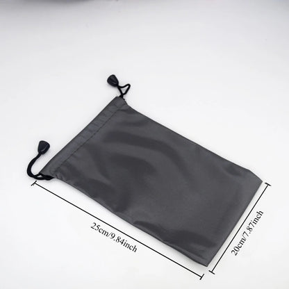Oxford Waterproof  Dustproof Drawstring Bag Black Polyester Bag Headset Data Cable Pouch Drawst  Sporting Goods Pouch Organizer