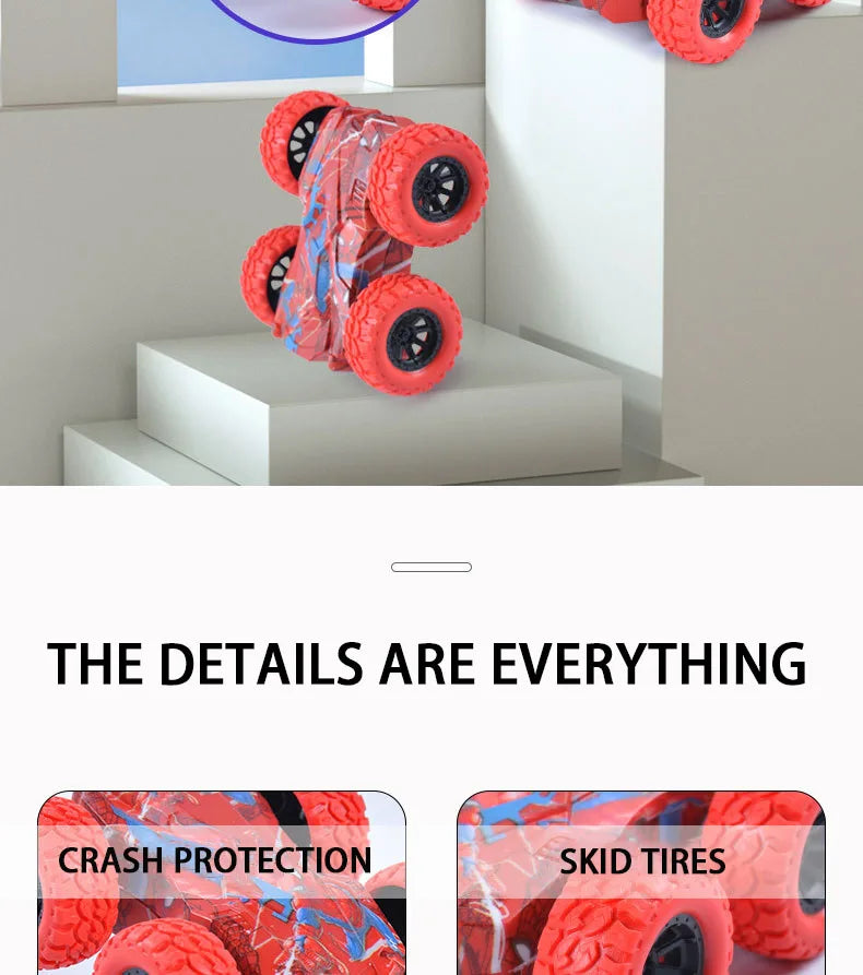 Children's Toy Car Fun Double-Sided Car Inertial Safety Anti-Collision Anti-Fall Kids Model Sliding Off-Road Vehicle