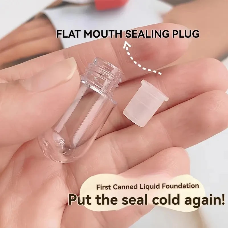 3/5Pcs 4.5ML Lip Glaze Empty Tube Mini Small Capsule Circular Bottle Frosted Rubber Transparent Plastic Lipstick Empty Tube