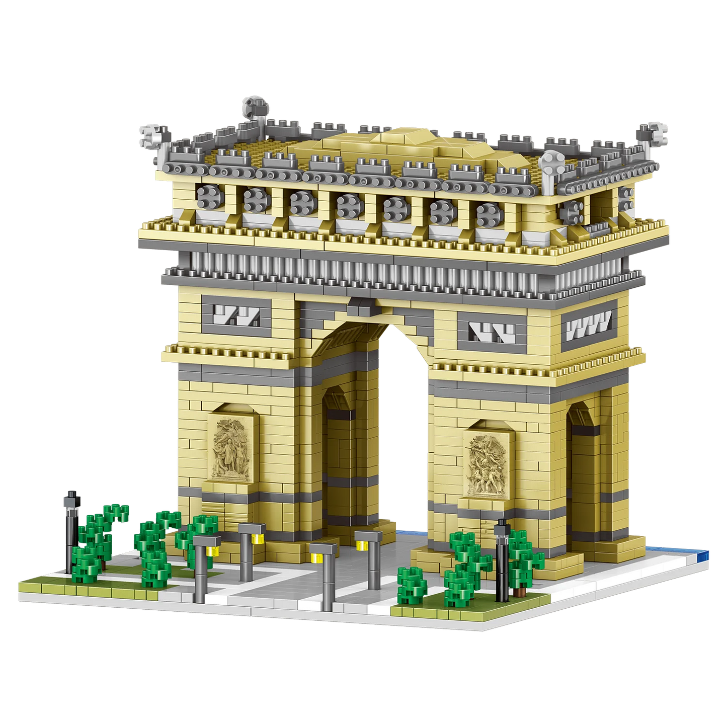 KNEW BUILT Euro Constrution Roma Colosseum Micro Mini Building Blocks for Adult Child Toys Set Arc Triomphe Louvre Big Ben Brick