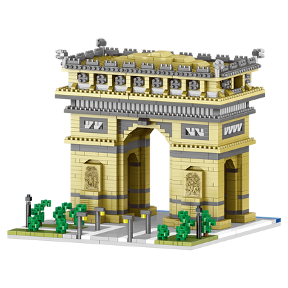 KNEW BUILT Euro Constrution Roma Colosseum Micro Mini Building Blocks for Adult Child Toys Set Arc Triomphe Louvre Big Ben Brick