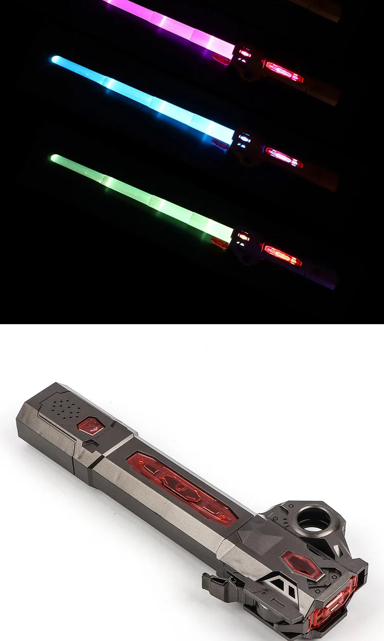 Lightsaber Children's Toy Laser Sword Star 2 in 1 Flash Stick Fluorescent Stick hair Light Saber Children's Toy Sword RGB  Light