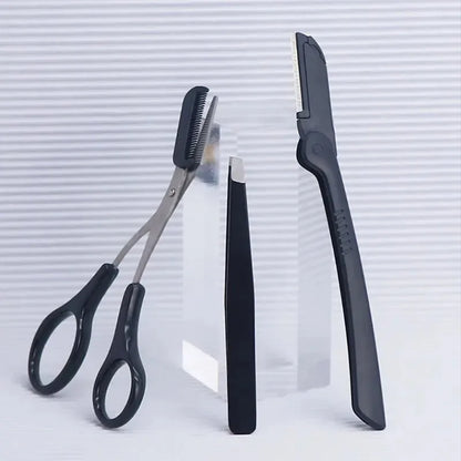 1/3pcs stainless steel eyebrow clip comb Scissors Eyebrow trimmer Eyebrow trimmer tool Women's beauty tools eyebrow tweezers